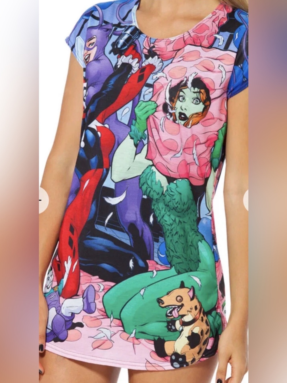 RARE- BLACKMILK Gotham City Sirens Slumber Party Cap Sleeve Top/ dress